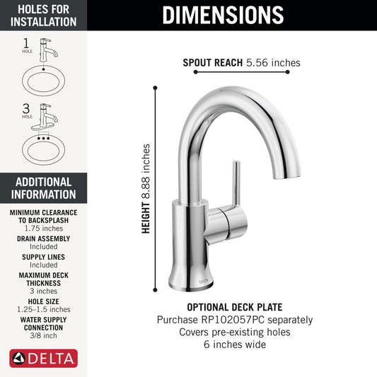 Delta TRINSIC High Arc Single Hole Faucet