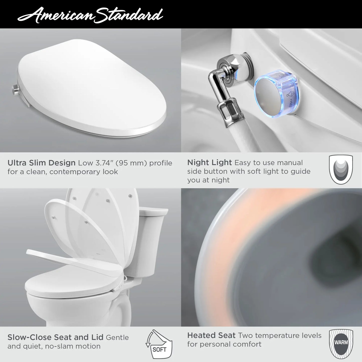American Standard AQUAWASH 2.0 Electric Bidet Seat