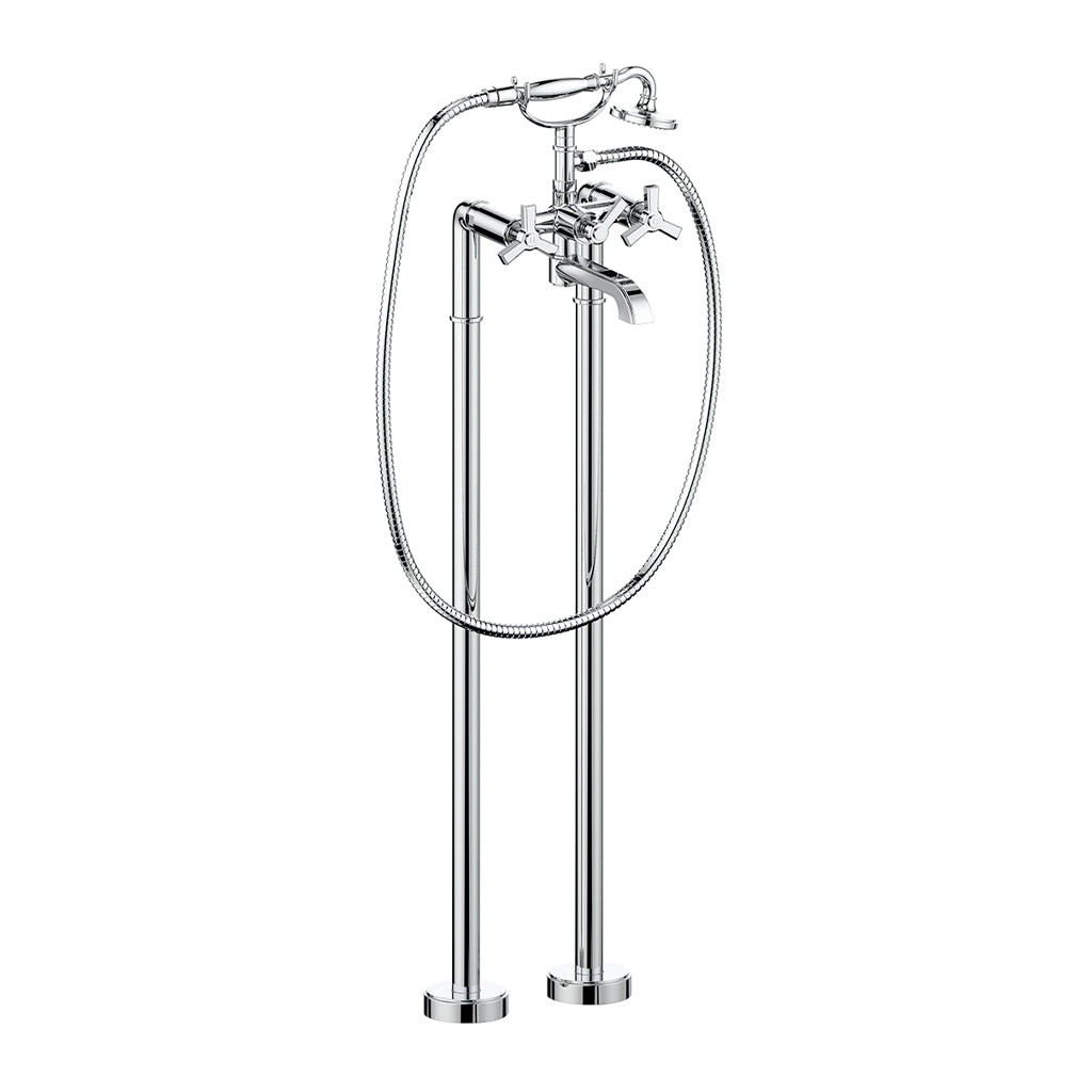 Vogt ZEHN Floor-Mount Tub Filler Dual Handle