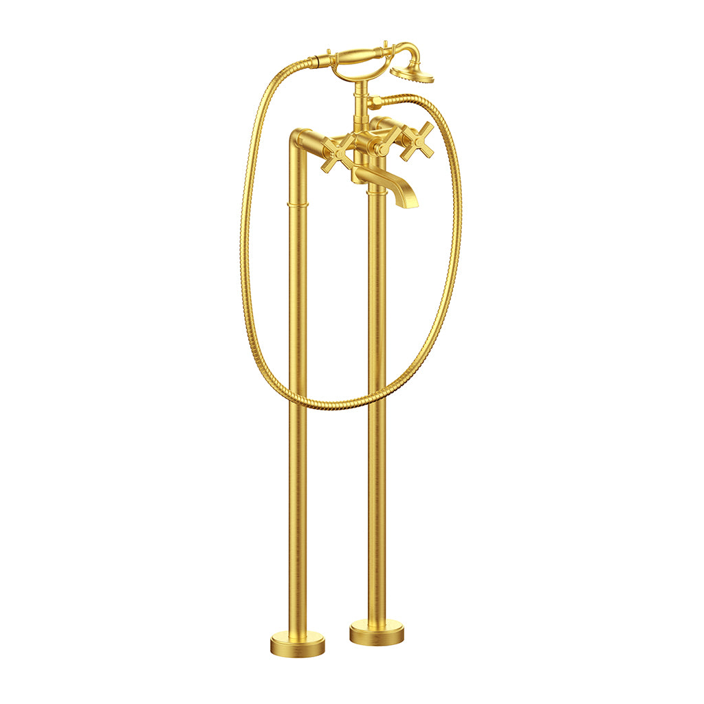 Vogt ZEHN Floor-Mount Tub Filler Dual Handle