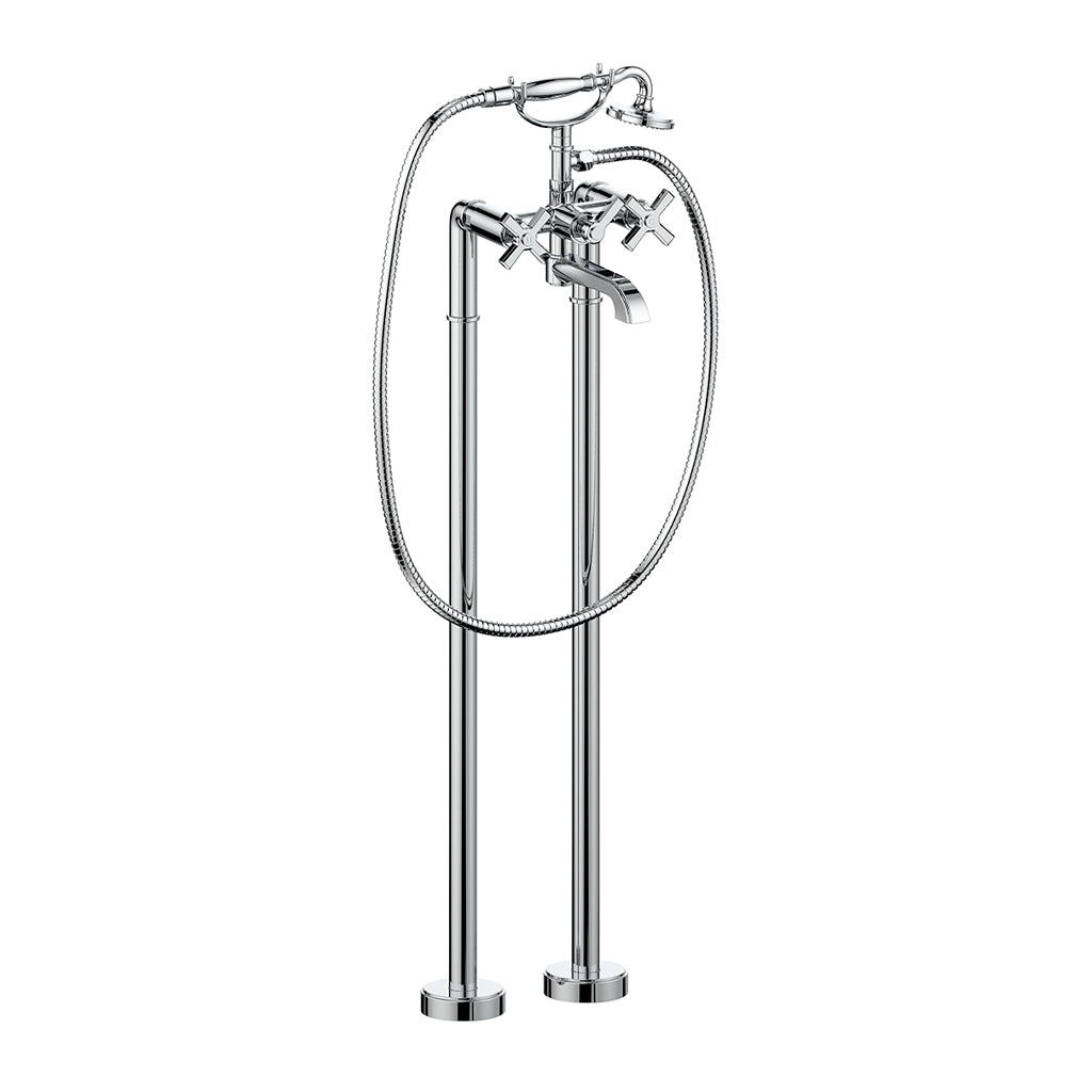 Vogt ZEHN Floor-Mount Tub Filler Dual Handle