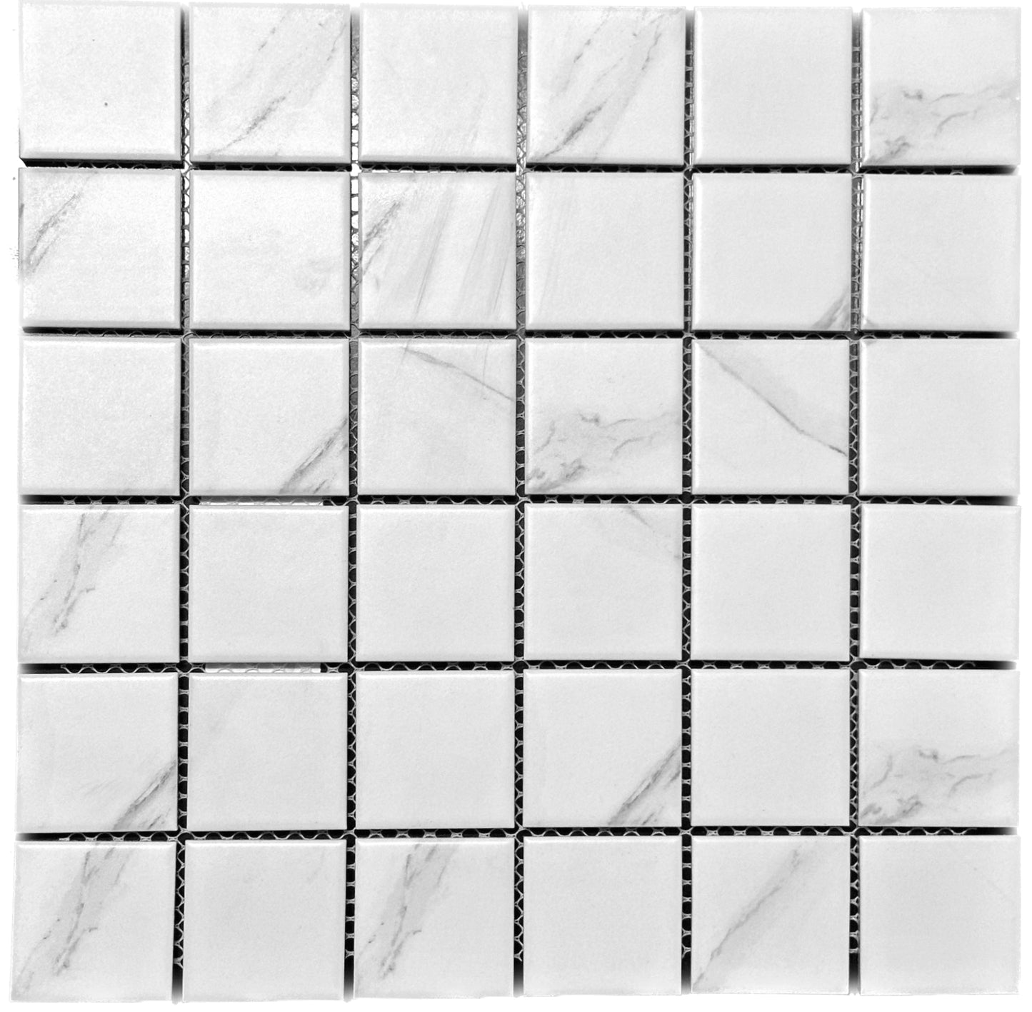 2" Square Statuario Mosaic Matte